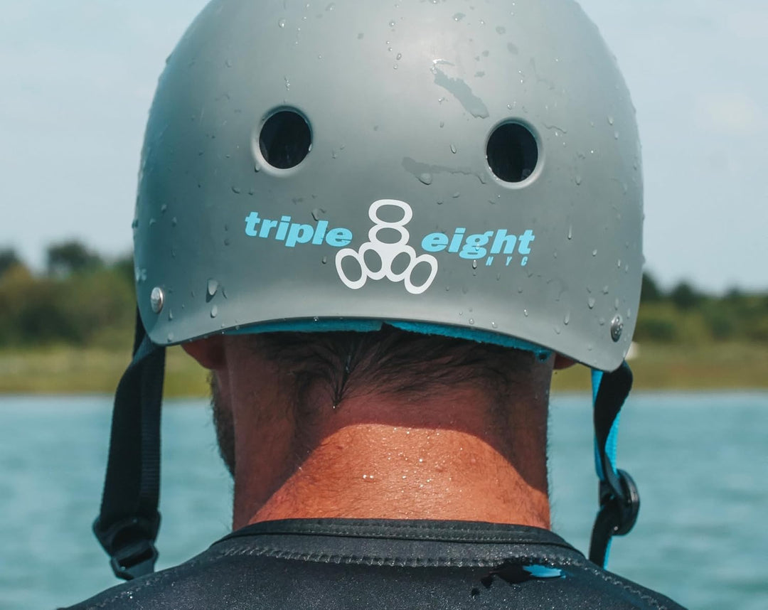 Triple Eight Herren Sweatsaver Halo Water Helmet for Wakeboarding and Waterskiing Helm Karbongummi.