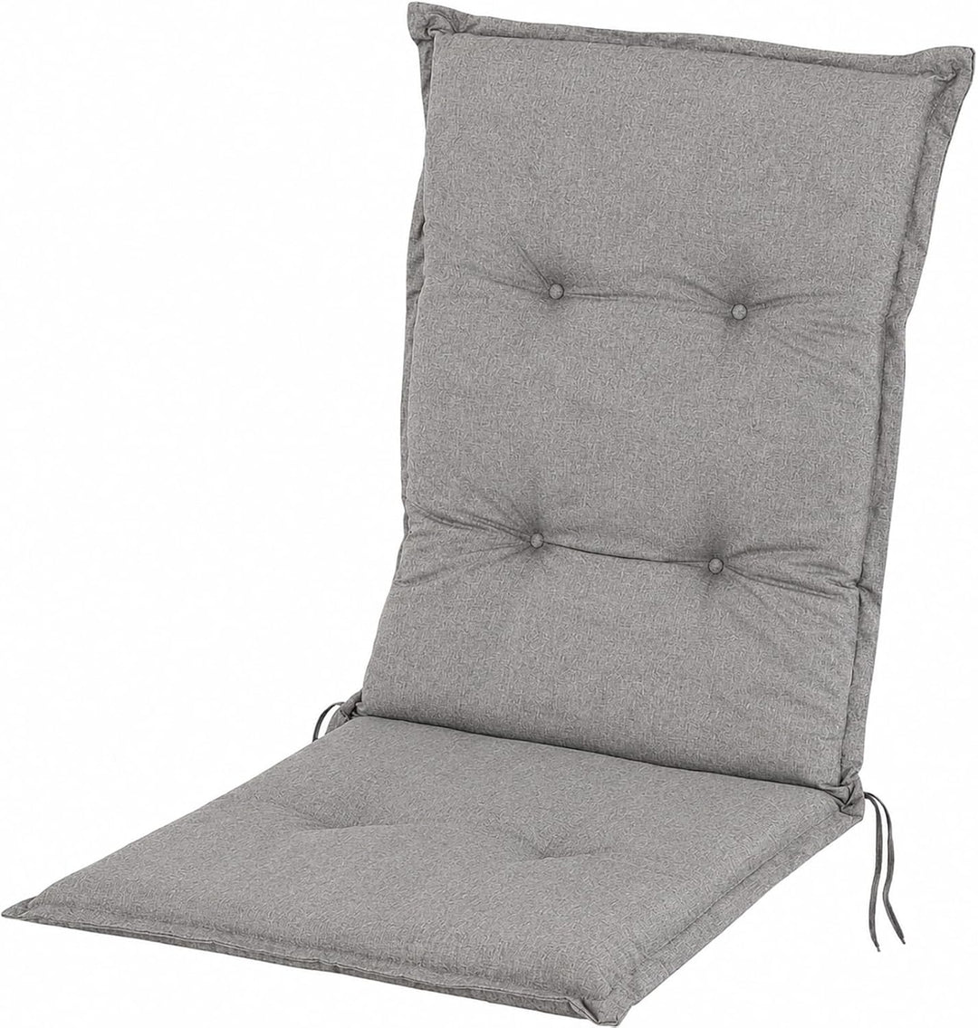 Hochlehner Auflagen 2er Set 120x50x5,5cm Anthrazit Grau Sitzpolster Komfort | BURI Gartenstuhlauflag
