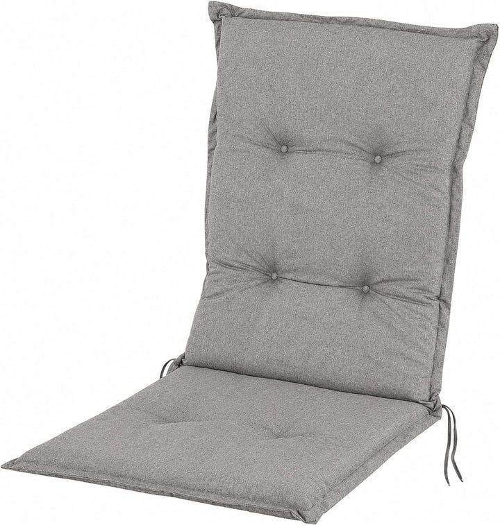 Hochlehner Auflagen 2er Set 120x50x5,5cm Anthrazit Grau Sitzpolster Komfort | BURI Gartenstuhlauflag