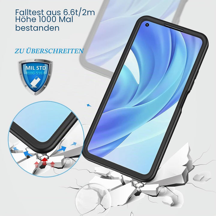 CENHUFO für Xiaomi Mi 11 lite 5G Hülle, 360 Grad Schutzhülle Panzerhülle mit Eingebautem Displayschu