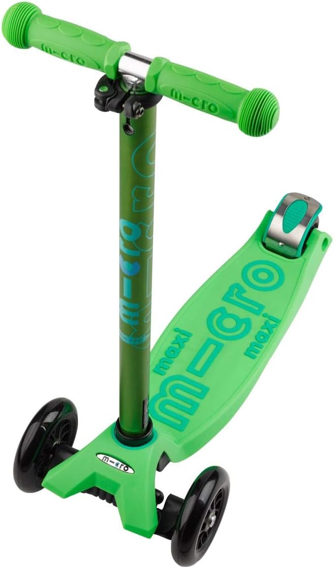 Micro | Maxi Deluxe LED Tretroller mit 3 Rädern für Kinder | Räder mit LED-Leuchten | Kippsystem | H