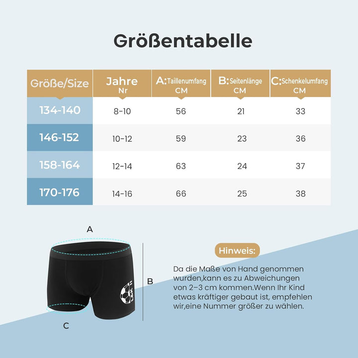 L&amp;K-II Boxershorts Jungen Baumwolle Kinder Unterhosen 10er Pack 1604 146-152 Mehrfarbig 2, 146-152 M