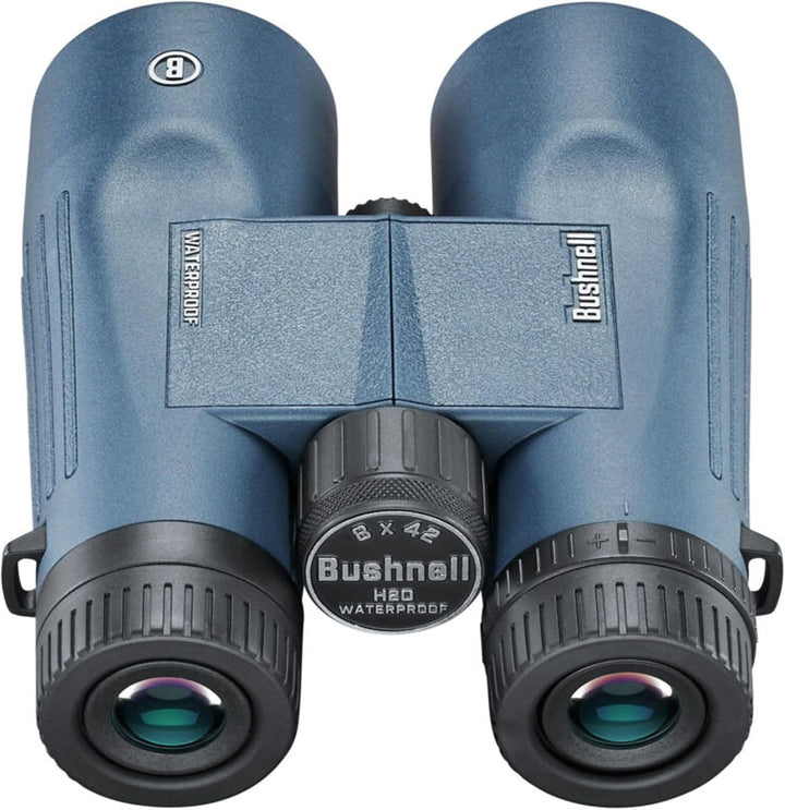 Buhsnell - H2O 2 - Fernglas - 8x42 Dunkelblaues - Dachkant - Vollvergütet - Wasserdicht/Beschlagfrei
