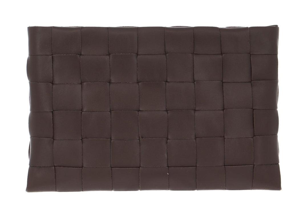 DECADENT Dolores Woven Clutch Mocha