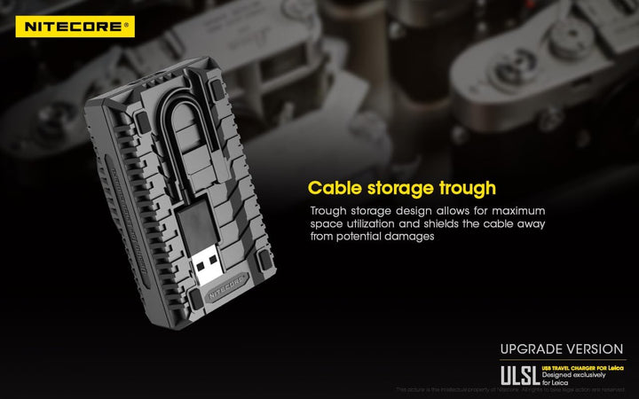 Nitecore ULSL USB-Ladegerät mit LCD-Display , Leica BP-SCL4, Leica BP-SCL4