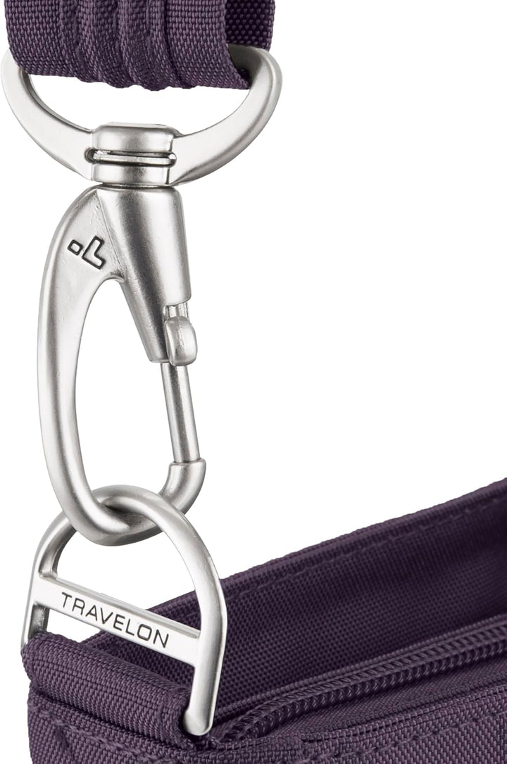 Travelon Klassische N/S-Umhängetasche mit Diebstahlschutz Einheitsgrösse Violett, Einheitsgrösse Vio