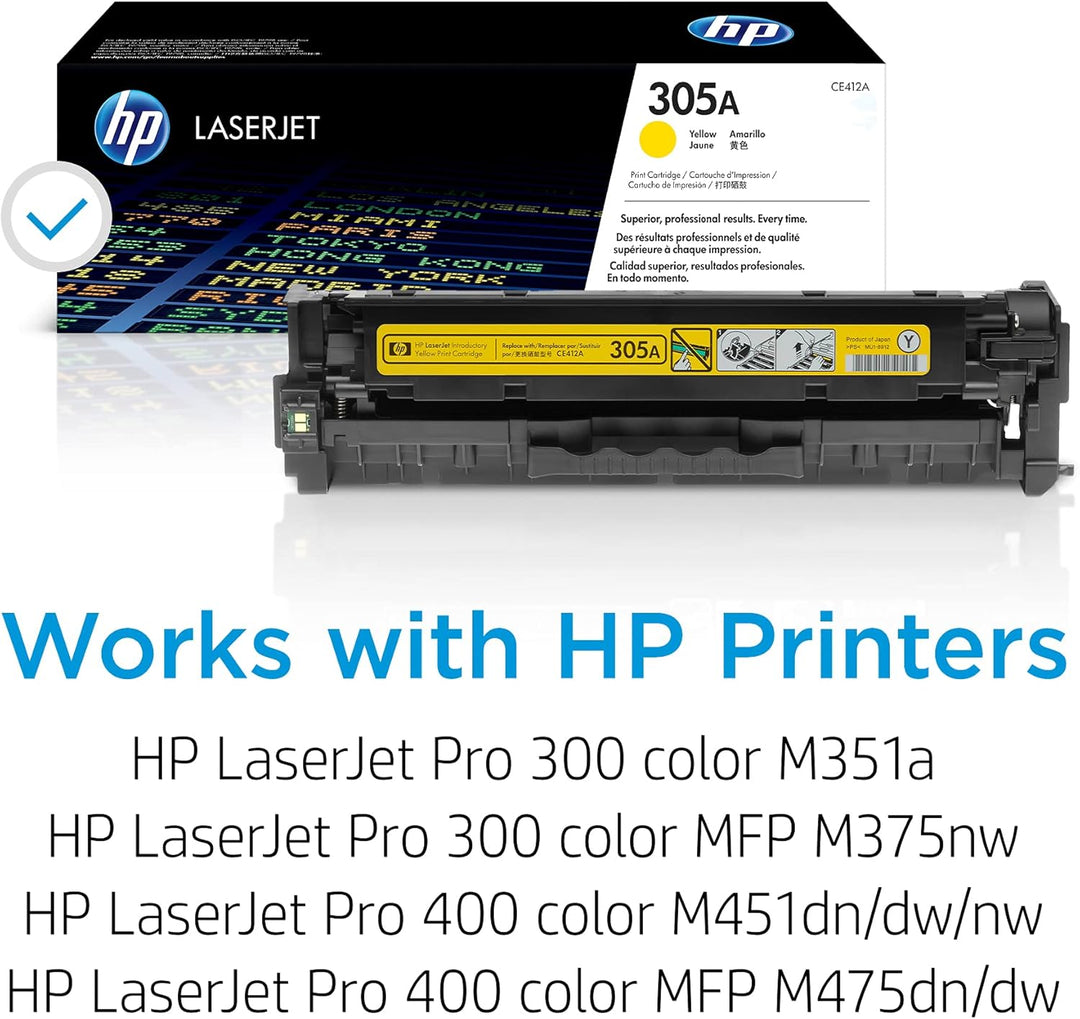 HP 305A (CE412A) Gelb Original Toner für HP Laserjet Pro M351, M375nw, M451, M475