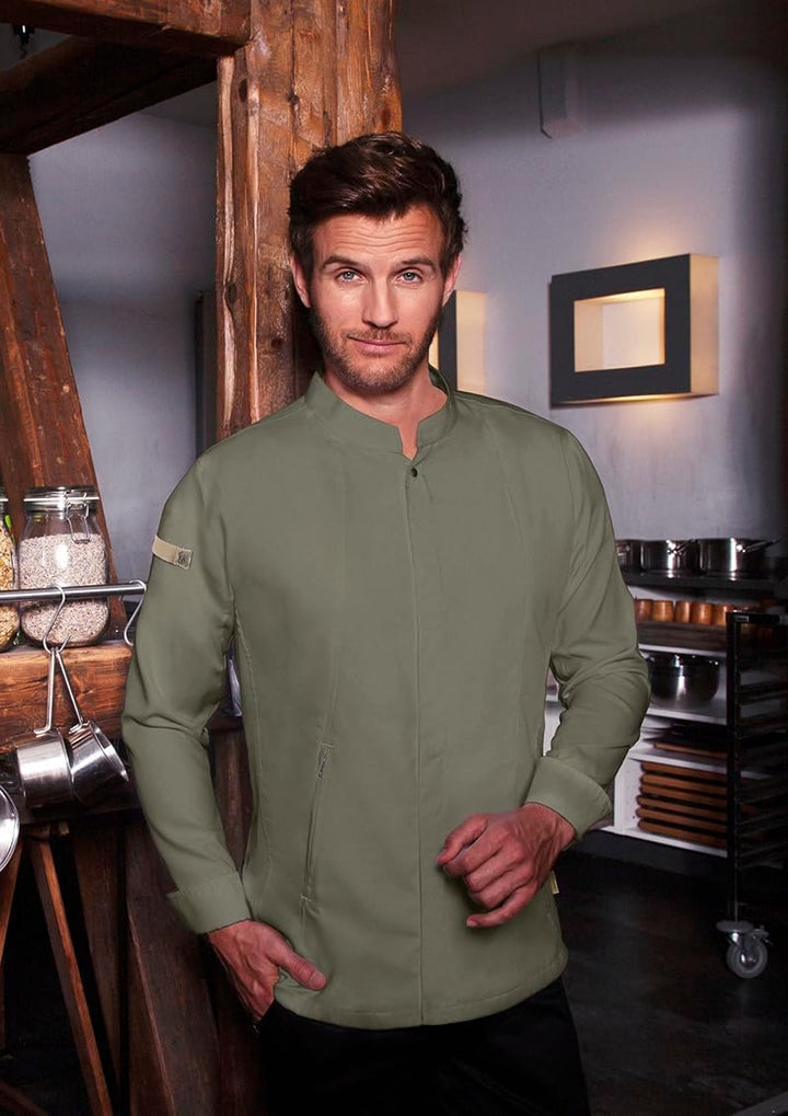 Karlowsky Herren Kochjacke Green-Generation, aus nachhaltigem Material, 72% GRS Certified Recycled P