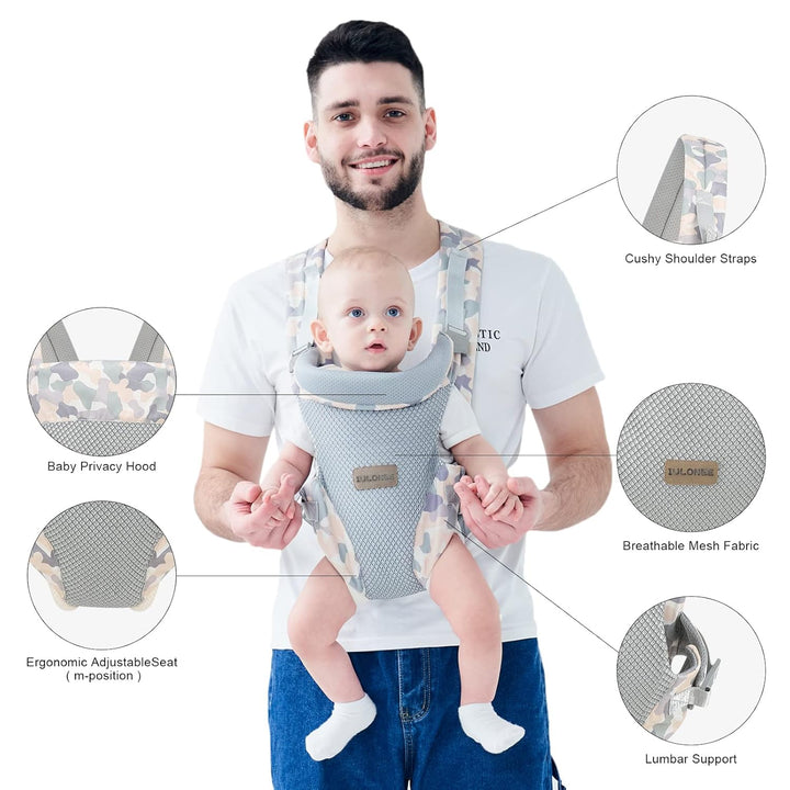 IULONEE Baby Tragetuch Säuglingstragetuch mit verstellbarem Halter Umarmungsgurte für Neugeborene Mu
