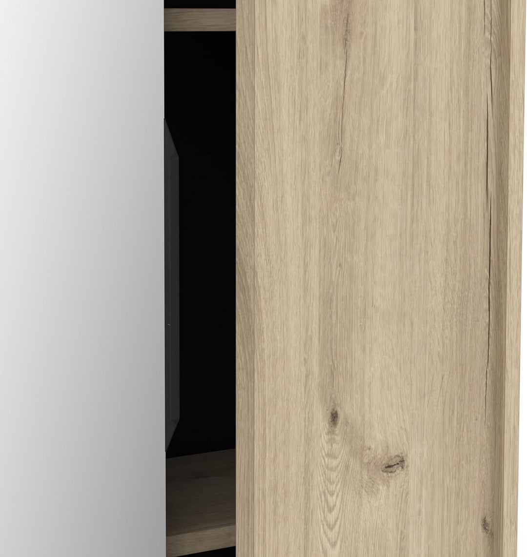 möbelando Schuhschrank >Ebony< in Eiche royal - 82,8x178,4x23,9cm (BxHxT)