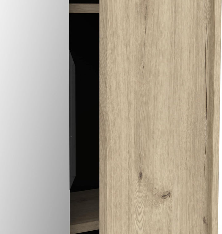 möbelando Schuhschrank >Ebony< in Eiche royal - 82,8x178,4x23,9cm (BxHxT)