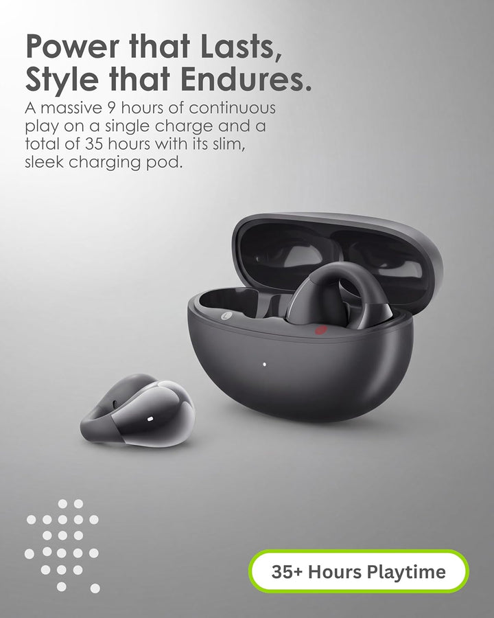 Boompods BOOMCLIP PRO - Open Ear Kopfhörer Bluetooth & Clip On Wireless Ohrclip-Ohrhörer mit 9 Std