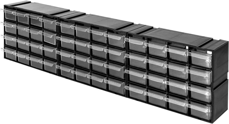 Aufbewahrungsbox mit Schubfächern Sortimentskasten - 48 Stück Transparent Schubladen - 675 x 85 x 16