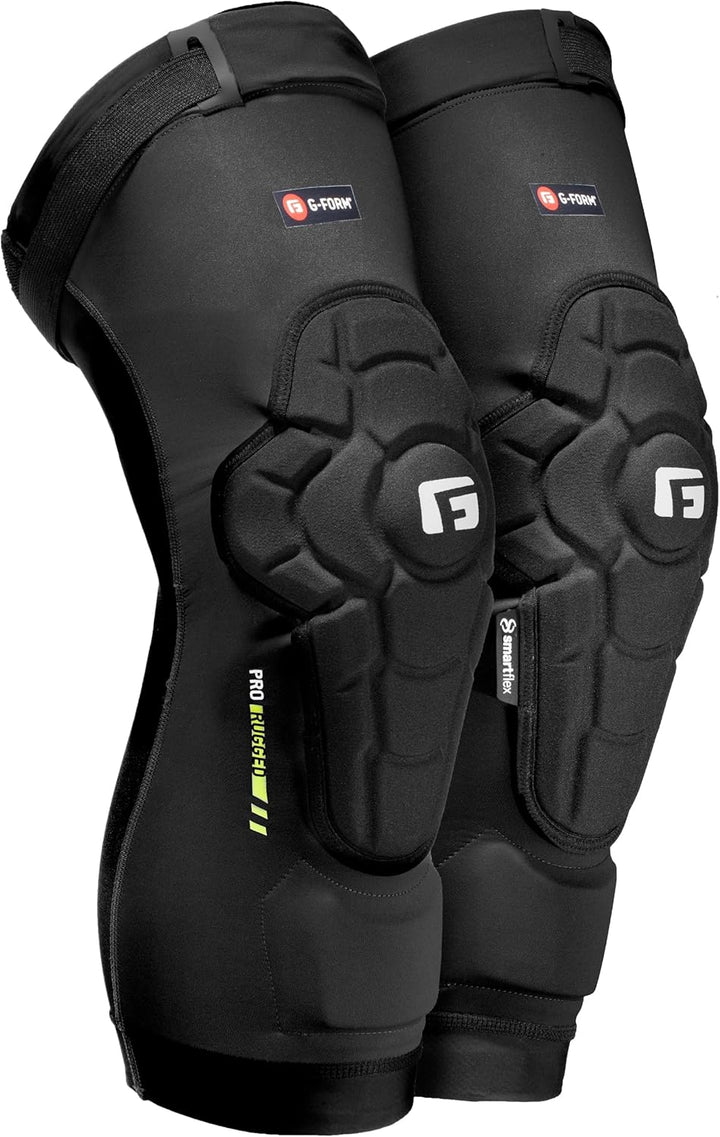 G-Form Pro Rugged 2 Knieschoner für Radsport, BMX, MTB, Downhill-Skateboard, Grösse S, Schwarz S Sch