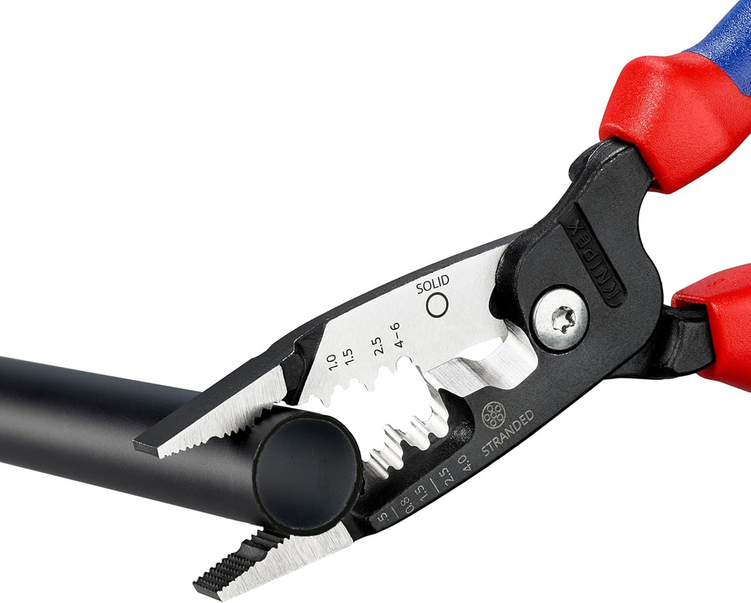 KNIPEX 13 72 200 ME Multifunktions-Elektrikerzange metrisches Modell mit Mehrkomponenten-Hüllen schw