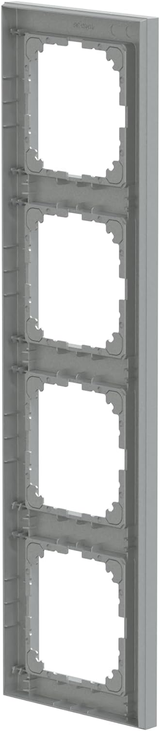 Schneider Electric Merten MEG4040-3660 M-Pure Rahmen 4-fach für Steckdosen und Schalter, Aluminium 4