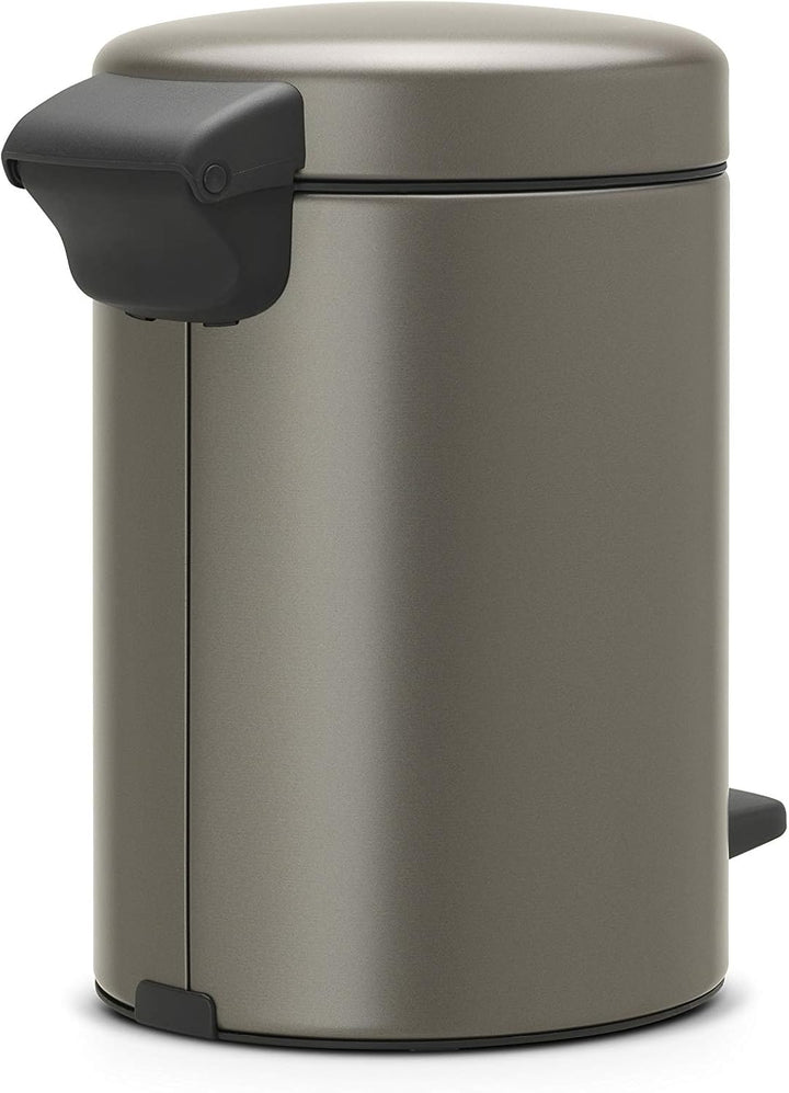 Brabantia Treteimer 3L, mit Inneneimer aus Kunststoff, stahl, Platinum 3 Liter Platinum, 3 Liter Pla