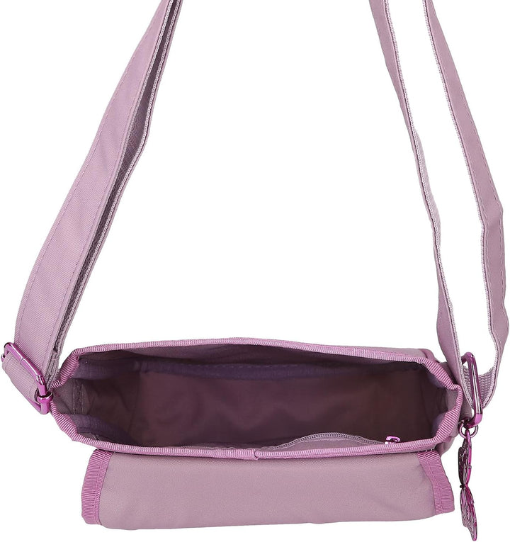 Depesche 12778 TOPModel Fairy Love - Kleine Umhängetasche in Mauve mit Model-Motiv und Schmetterling