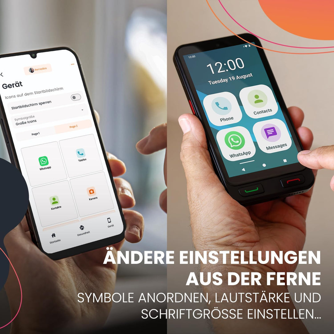 SPC Zeus 2 + Handyhülle | Smartphone für Senioren Kompatible mit App Fernverwaltung und -ortung | Ea