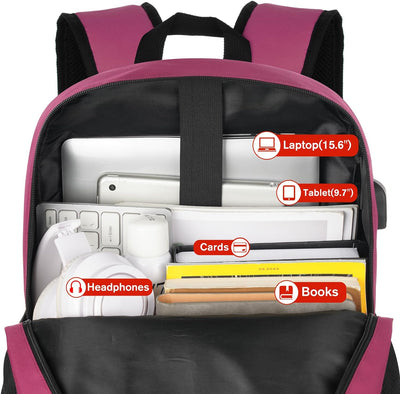 YAMTION Rucksack Laptop Damen,Schulrucksack Mädchen Teenager,Schultasche Mädchen Teenager Schulranze