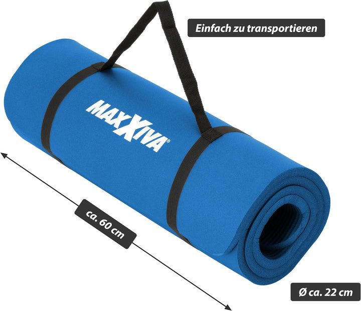 Yogamatte - 190x60x1,5 cm oder 190x100x1,5 cm, mit Tragegurt, Phthalatfrei, Rutschfest, Farbwahl - G
