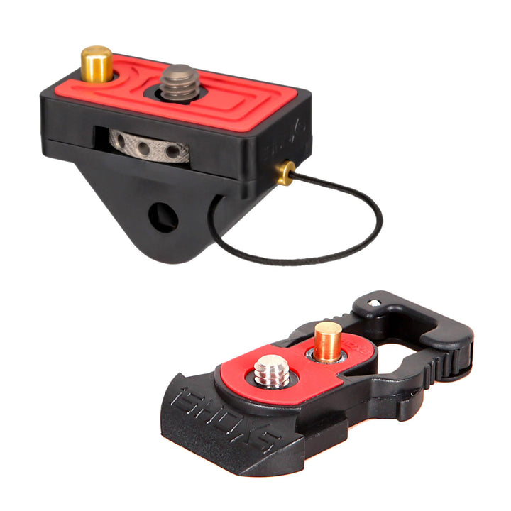 iSHOXS ProFork/Pro Slider Stativadapter mit VideoPin - Set mit Klebepad Flat/Curved und 2K Mounthand