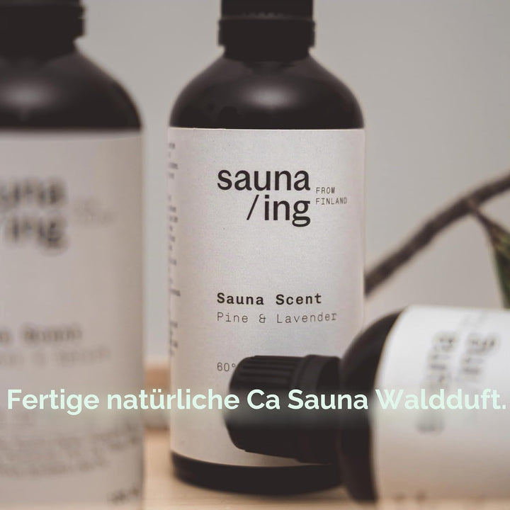 Saunaaufguss Kiefer &amp; Lavendel 100 ml – BIO &amp; Vegan Sauna Aufgussmittel – Natürlicher Sauna Duft mit