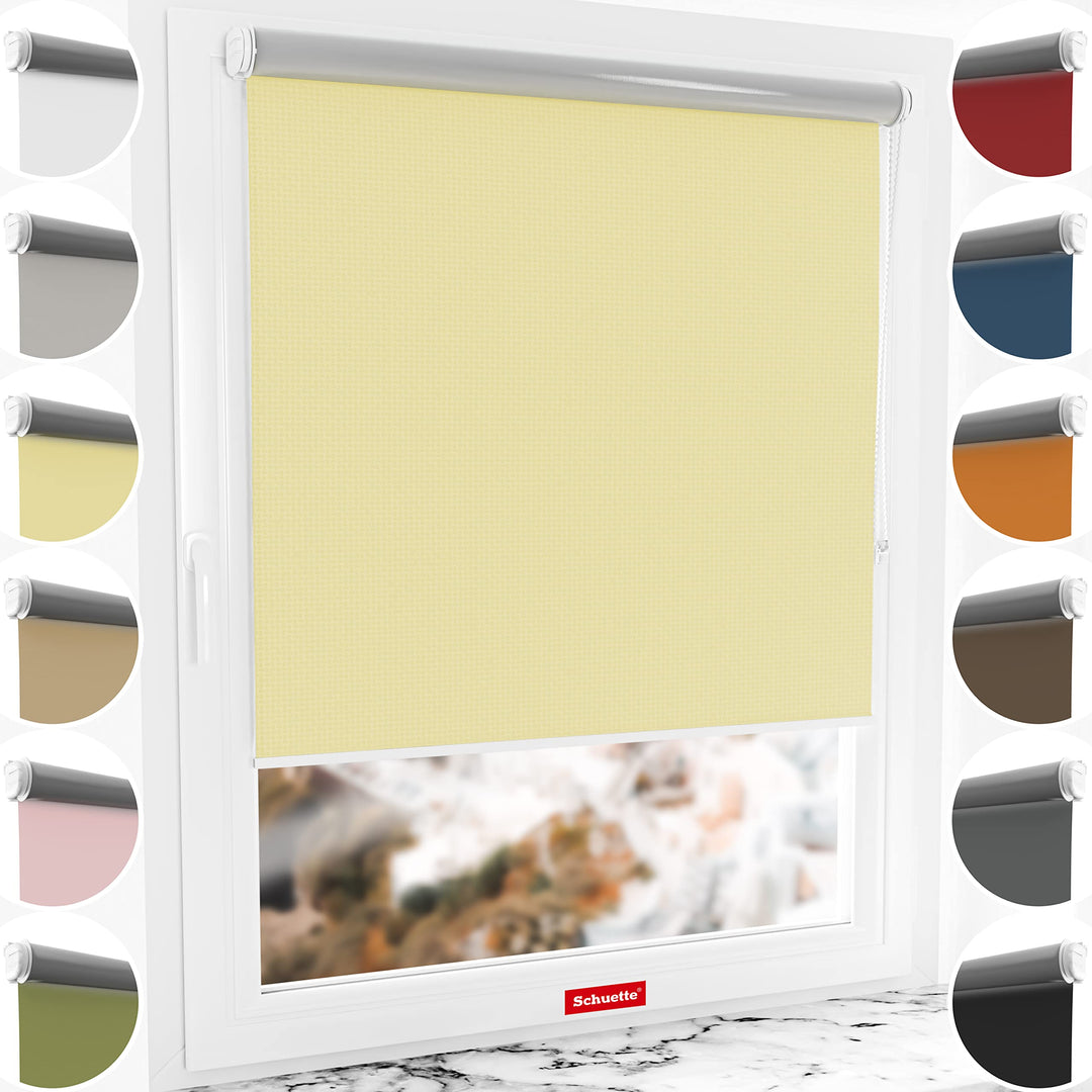 Schuette® Verdunkelungsrollo ohne Bohren/mit Bohren 2in1 ● Thermo Rollo Kollektion: Sandy Shore (Bei