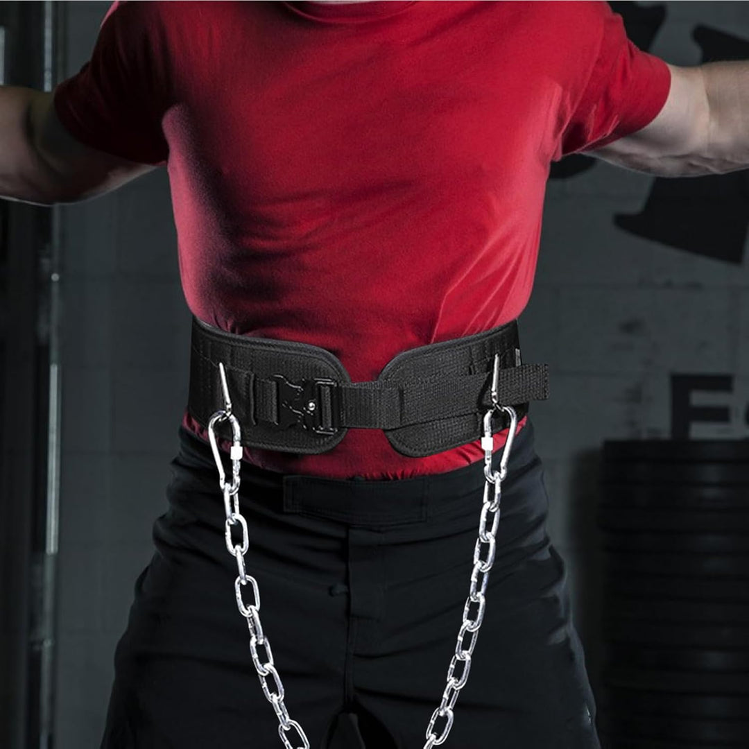 Gewichtsgurt Für Klimmzüge, Robustes Dip-Belt für Krafttraining, Doppel D-Ring Rückengurt Trainingsz