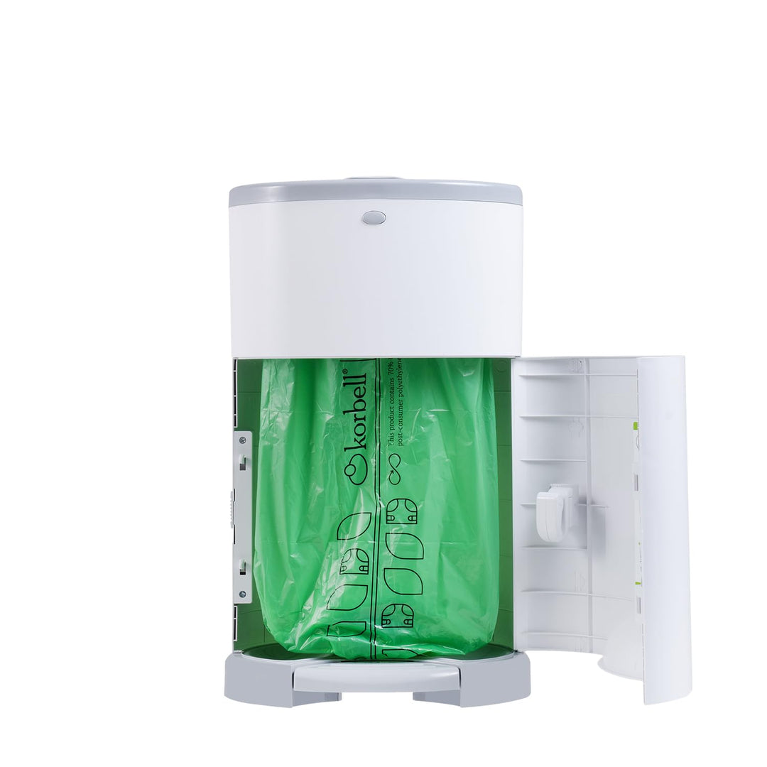 Korbell Mini - Windelbehälter 9 L Handfreier und Ökologisch + 1 Nachfüllpackung