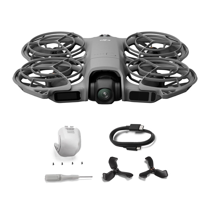DJI Neo 2 Bundle mit Zubehör, 4K-Drohne für Einsteiger, Leicht und Faltbar, Start und Landung auf de