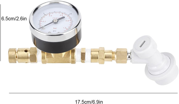Einstellbares Druckbegrenzungsventil für Bierbrauen, 0-15 psi CO2-Regler, Kugelverschlussanschluss m