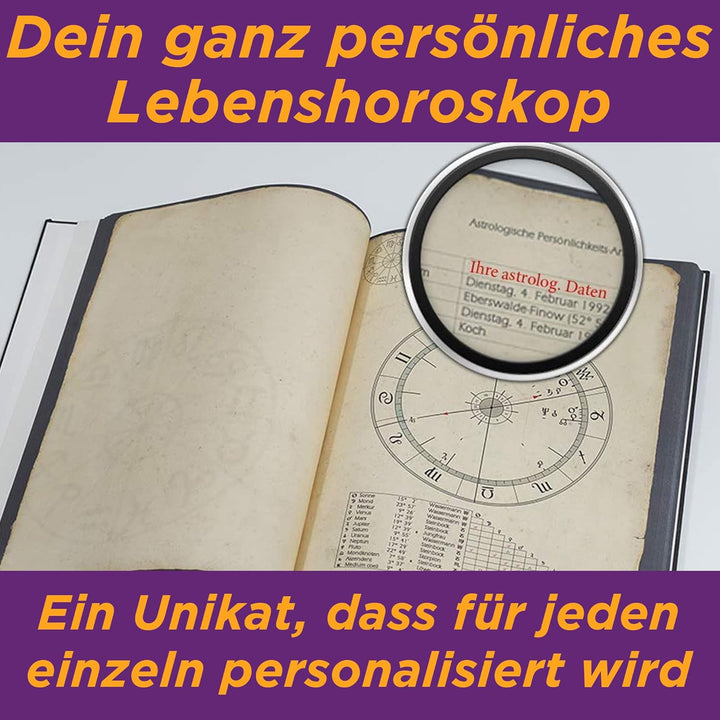 Das Buch deines Lebens - Geburtshoroskop personalisiert, Dein ganz persönliches Horoskop, Geschenk z