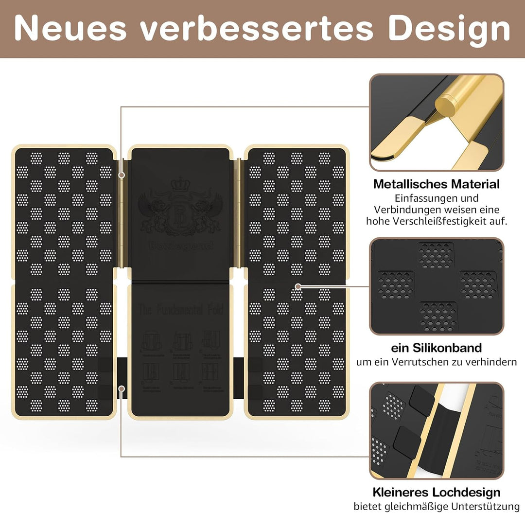 BoxLegend V7 Faltbrett für Kleidung, Falthilfe für Wäsche, Tshirt Faltbrett, Wäsche Zusammenlegen Br