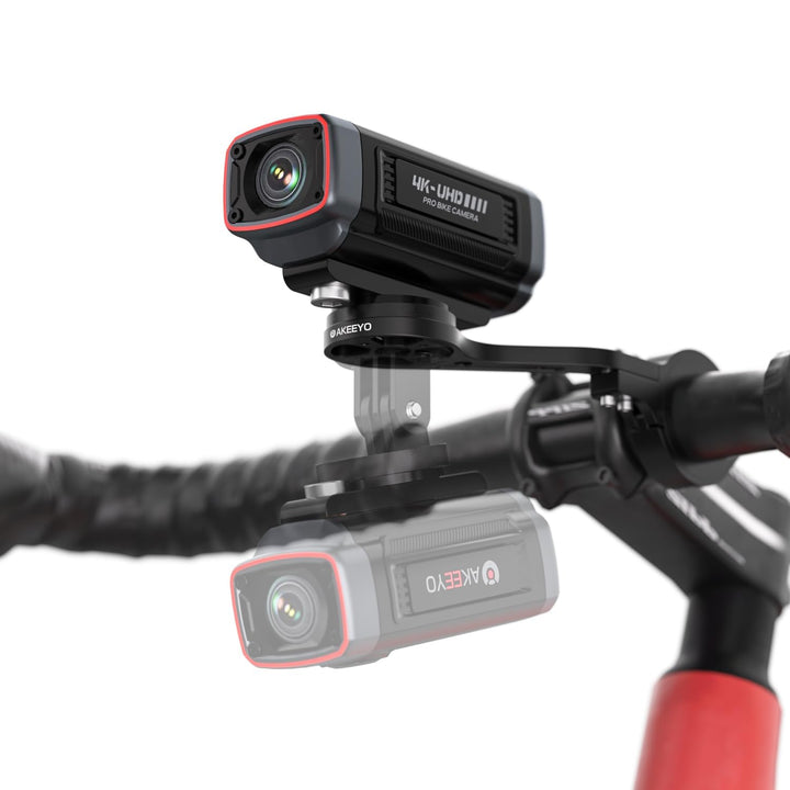 AKY-710S Fahrradkamera mit Halterung, 4K 28fps, 2K 55fps, Weitwinkel 142°, IP67, 5MP, Schleifen- und