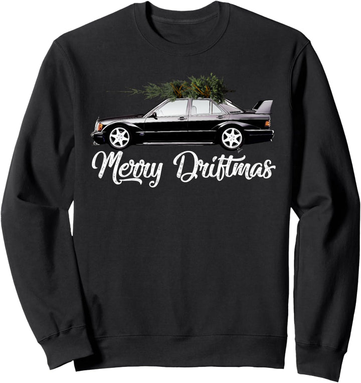 W201 190e merry driftmas ugly sweater vintage retro auto Sweatshirt