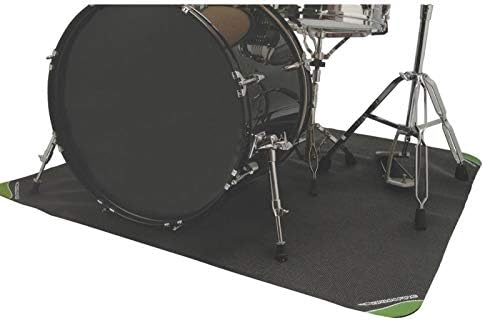 On-Stage DMA4450 DrumFire Non Slip Drum Mat with Bag, 4' x 4' 4x4, 4x4