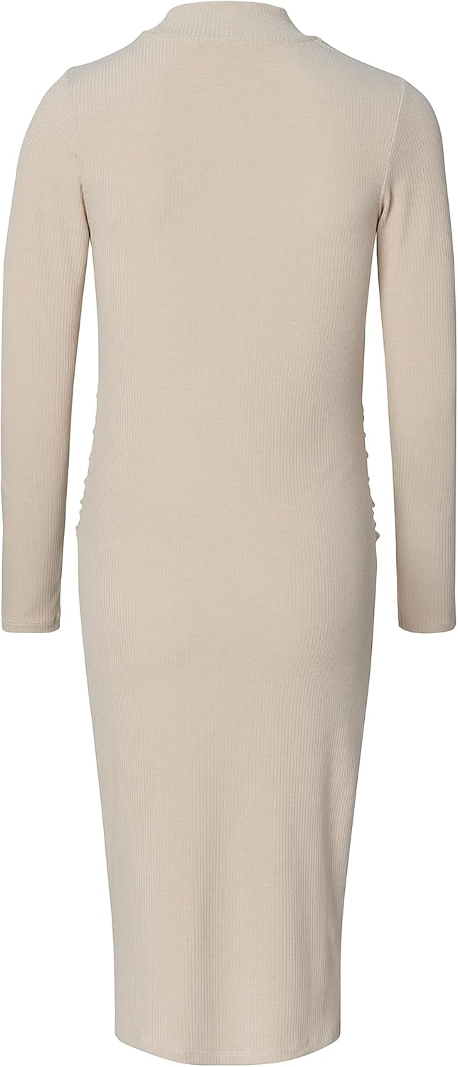 Noppies Damen Aima Rib Dress Ls Kleid XS Light Sand, XS Light Sand