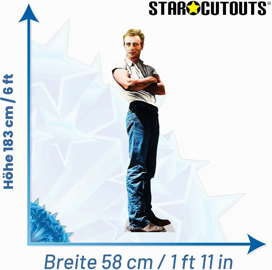 Star Cutouts Pappaufsteller von James Dean Rebel, James Dean Rebel