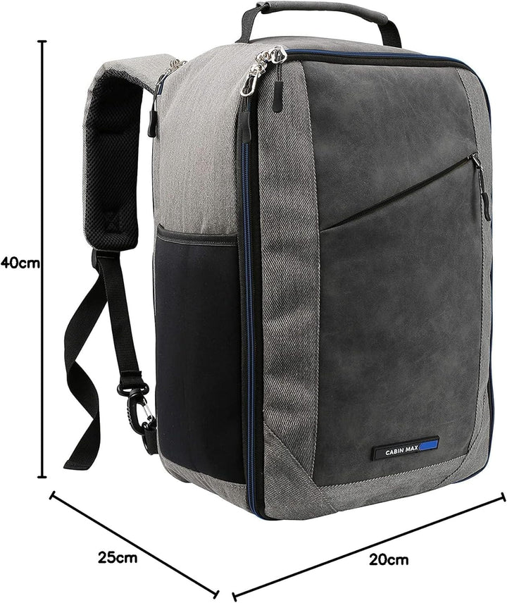 Cabin Max Für Ryanair Handgepäck Rucksack 40x20x25, Reiserucksack, Tasche Flugzeug Wizzair, Eurowing