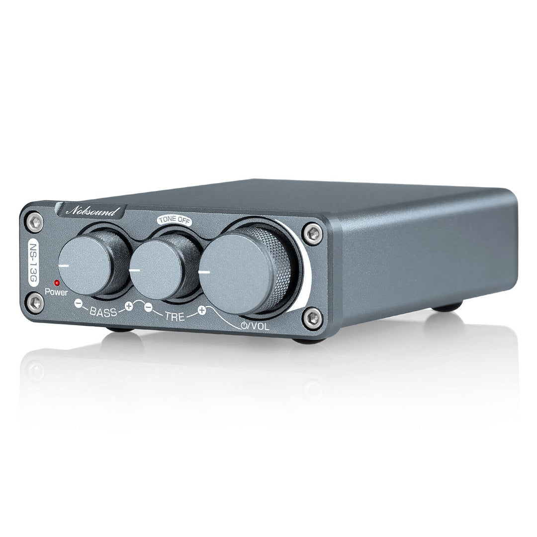 [2021 Upgraded] Nobsound Hi-Fi 100W×2 Digital Power Amplifier Stereo Verstärker with Treble Bass Con