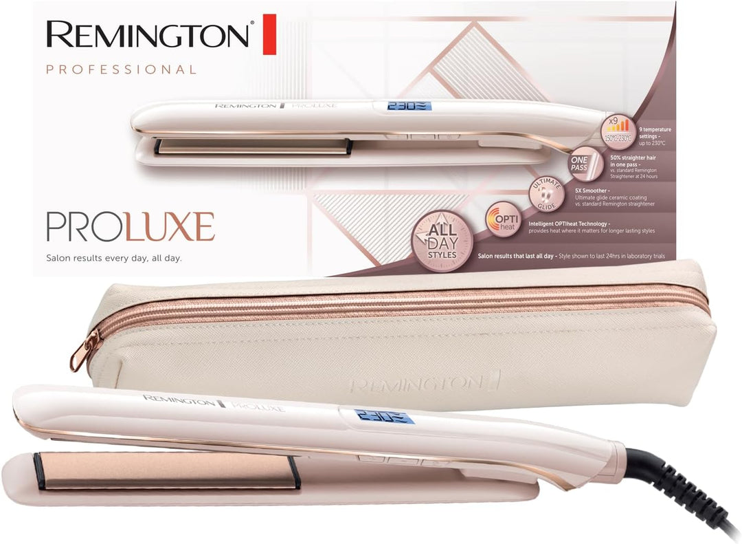 Remington Glätteisen PROluxe (OPTIheat-Technologie für lang anhaltende Styling-Ergebnisse in nur ein