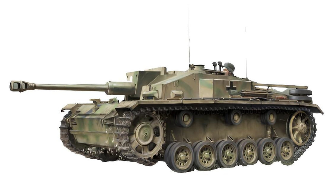 TAKOM TAK8015 StuG III Ausf. F Late Production with 7,5cm L48 im Massstab 1:35 Modellbau Plastikbaus