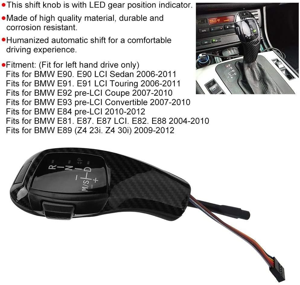 Aramox LED Schaltknauf F30 Style Automatik Getriebe für E90 E92 E84 E89 | LHD Gangschaltung mit Lede