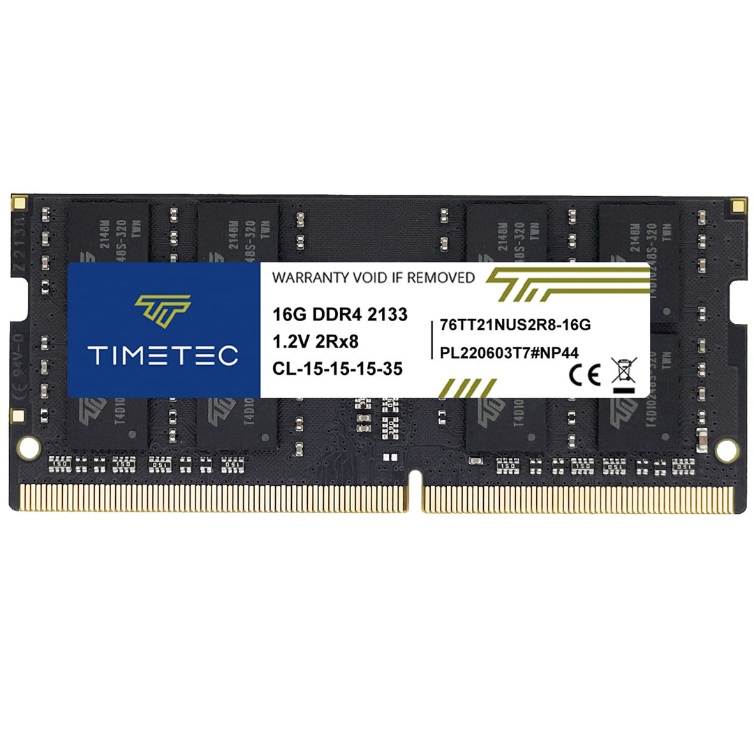 Timetec 16GB DDR4 2133MHz PC4-17000 Non-ECC Unbuffered 1.2V CL15 2Rx8 Dual Rank 260 Pin SODIMM Lapto