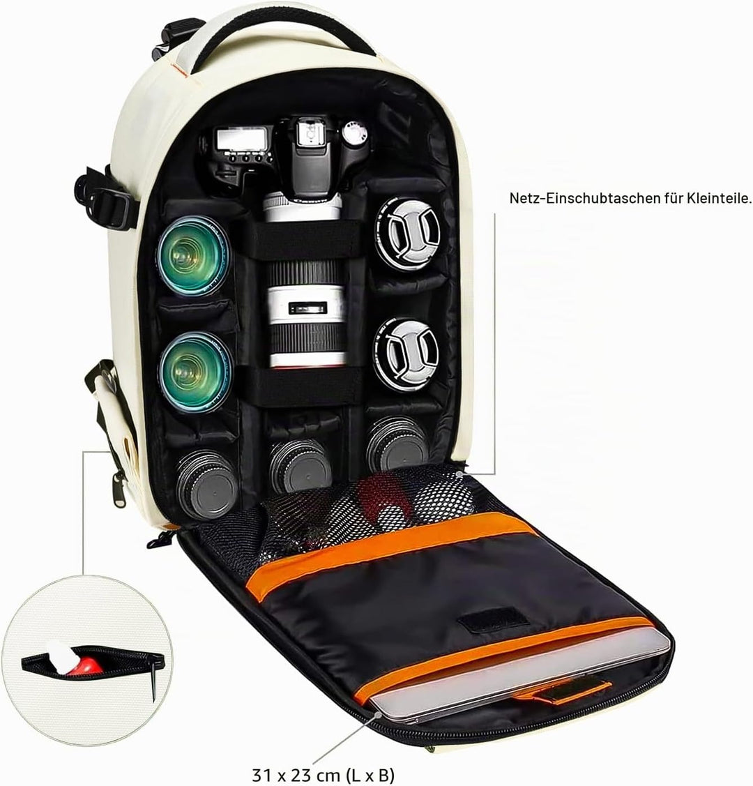 MOSISO Kamerarucksack,DSLR/SLR/Spiegellose Fotografie Kameratasche Puffer Gepolsterte Stossfeste Tas