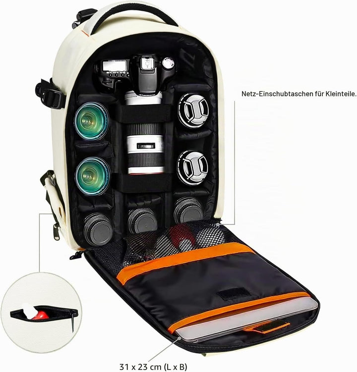 MOSISO Kamerarucksack,DSLR/SLR/Spiegellose Fotografie Kameratasche Puffer Gepolsterte Stossfeste Tas