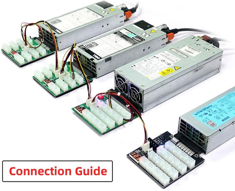 xiwai 14+10Pin Flex Slot Server Power Board auf 16x6Pin Power Supply Board für CHIA ETH BTC Mining M