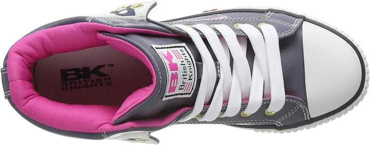 British Knights Mädchen Roco Sneaker 39 EU Dk Grey Fuchsia, 39 EU Dk Grey Fuchsia