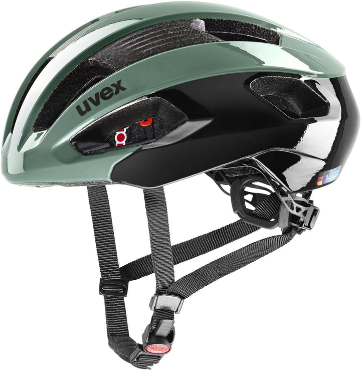 Uvex Rise Rennrad Fahrrad Helm grün/schwarz 2024 52-56 cm, 52-56 cm